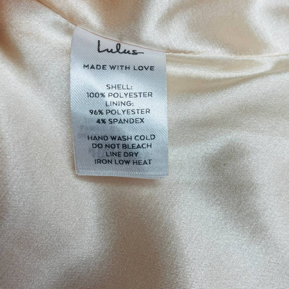 LULU'S SZ S Endless Elegance Light Peach Satin Sleeveless Maxi Dress B139 - Picture 5 of 10